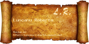 Luncanu Roberta névjegykártya